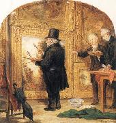 J M W Turner at the Royal Academy,Varnishing Day, William Parrott